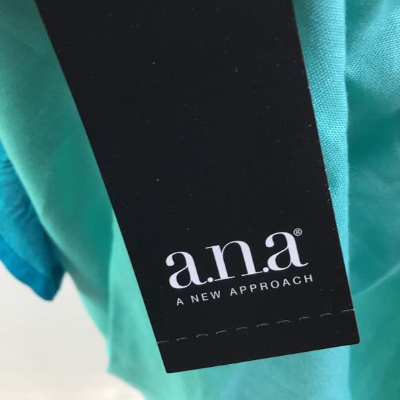 A.n.a Ruffle short sleeve tee turquoise tie dye XL - Picture 13 of 13